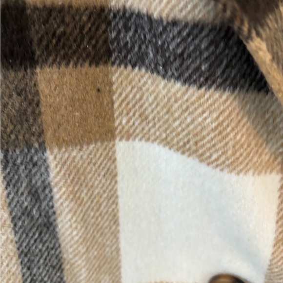 Camel and Brown Plaid Shaket - Picture 8 of 9